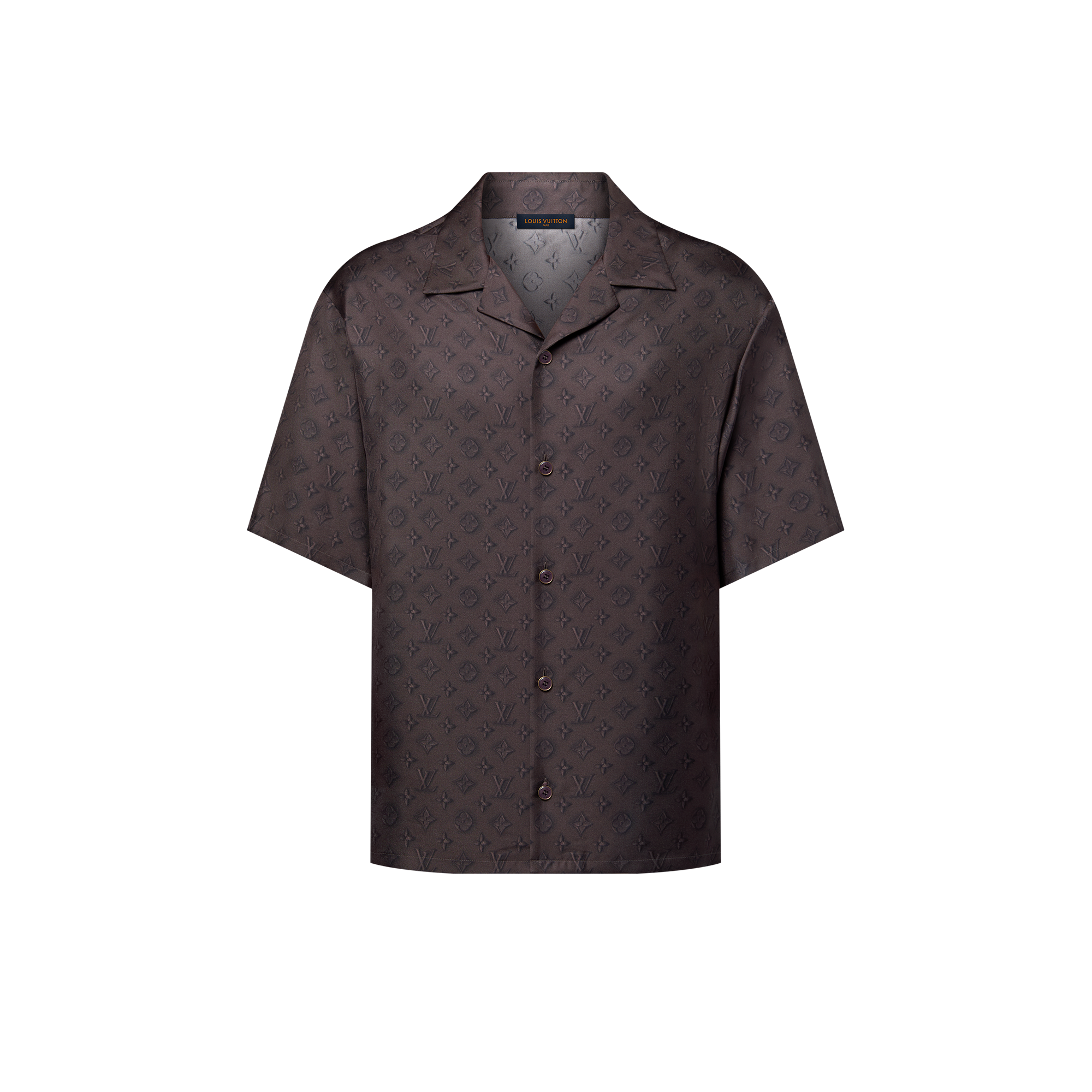 Printed Monogram Short-Sleeved Silk Shirt  in Men's Ready-to-Wear Shirts collections by Louis Vuitton (Product zoom)